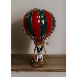 Danbury Mint 2007 Boston Terrier Ornament Hot Air Balloon Dog Decor Christmas
